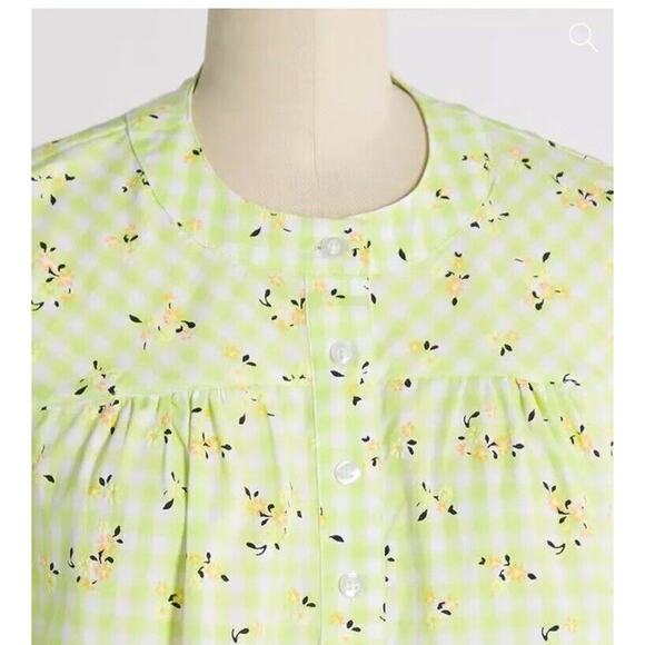 ModCloth Shirt Spring Fun in Gingham Blouse Size XL Twee Cottage Fairy Casual - Picture 3 of 10